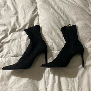 Zara Black Heeled Boots